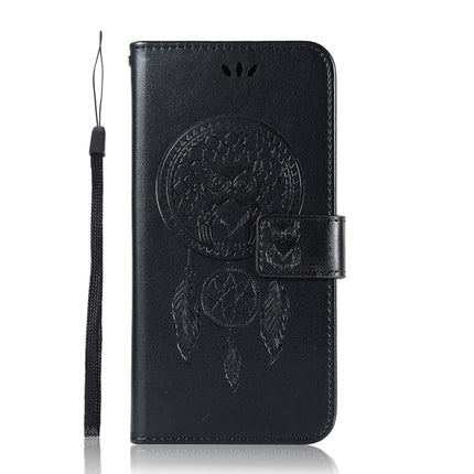 Wind Chime Owl Embossing Pattern Horizontal Flip Leather Case with Holder & Card Slots & Wallet For iPhone 13 Pro Max(Black)-garmade.com
