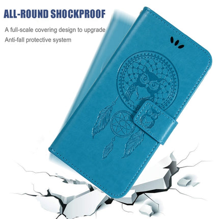 Wind Chime Owl Embossing Pattern Horizontal Flip Leather Case with Holder & Card Slots & Wallet For iPhone 13 Pro Max(Blue)-garmade.com