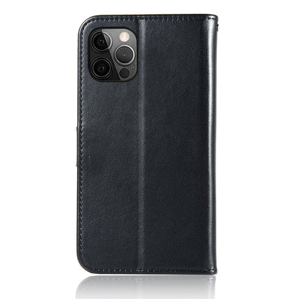 Wind Chime Owl Embossing Pattern Horizontal Flip Leather Case with Holder & Card Slots & Wallet For iPhone 13 Pro(Black)-garmade.com