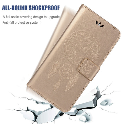Wind Chime Owl Embossing Pattern Horizontal Flip Leather Case with Holder & Card Slots & Wallet For iPhone 13 Pro(Gold)-garmade.com