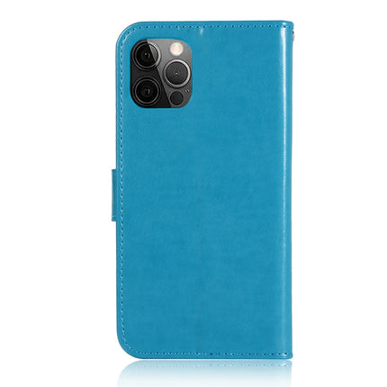 Wind Chime Owl Embossing Pattern Horizontal Flip Leather Case with Holder & Card Slots & Wallet For iPhone 13 Pro(Blue)-garmade.com
