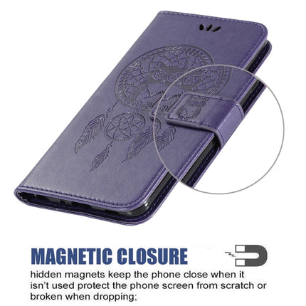 Wind Chime Owl Embossing Pattern Horizontal Flip Leather Case with Holder & Card Slots & Wallet For iPhone 13 Pro(Purple)-garmade.com