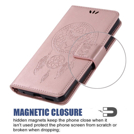 Wind Chime Owl Embossing Pattern Horizontal Flip Leather Case with Holder & Card Slots & Wallet For iPhone 13 Pro(Rose Gold)-garmade.com