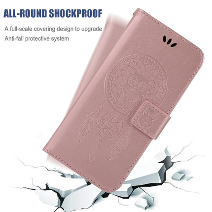 Wind Chime Owl Embossing Pattern Horizontal Flip Leather Case with Holder & Card Slots & Wallet For iPhone 13 Pro(Rose Gold)-garmade.com