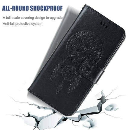 Wind Chime Owl Embossing Pattern Horizontal Flip Leather Case with Holder & Card Slots & Wallet For iPhone 13(Black)-garmade.com