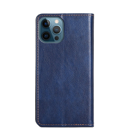 PU + TPU Gloss Oil Solid Color Magnetic Horizontal Flip Leather Case with Holder & Card Slot & Wallet For iPhone 13 Pro Max(Blue)-garmade.com