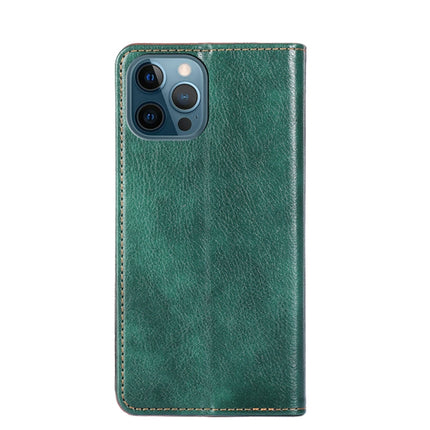 PU + TPU Gloss Oil Solid Color Magnetic Horizontal Flip Leather Case with Holder & Card Slot & Wallet For iPhone 13 Pro Max(Green)-garmade.com