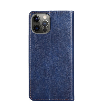 PU + TPU Gloss Oil Solid Color Magnetic Horizontal Flip Leather Case with Holder & Card Slot & Wallet For iPhone 13 Pro(Blue)-garmade.com