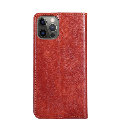 PU + TPU Gloss Oil Solid Color Magnetic Horizontal Flip Leather Case with Holder & Card Slot & Wallet For iPhone 13 Pro(Brown)-garmade.com