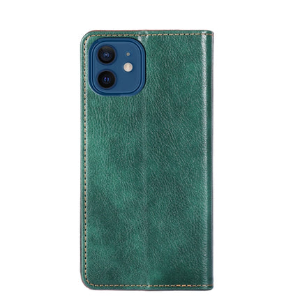 PU + TPU Gloss Oil Solid Color Magnetic Horizontal Flip Leather Case with Holder & Card Slot & Wallet For iPhone 13(Green)-garmade.com