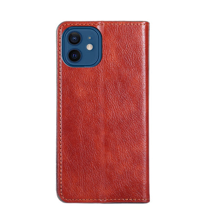 PU + TPU Gloss Oil Solid Color Magnetic Horizontal Flip Leather Case with Holder & Card Slot & Wallet For iPhone 13(Brown)-garmade.com