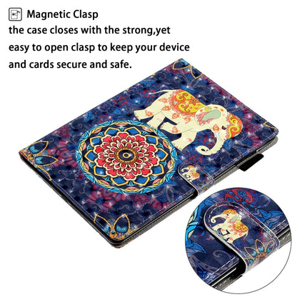 For Galaxy Tab A 8.0 (2019) T290 3D Embossing Pattern Horizontal Flip Leather Case with Holder & Card Slots & Wallet(Elephant)-garmade.com