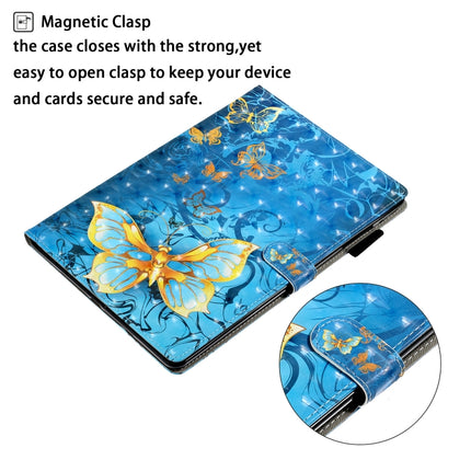 For Galaxy Tab A 8.0 (2019) T290 3D Embossing Pattern Horizontal Flip Leather Case with Holder & Card Slots & Wallet(Blue Butterfly)-garmade.com