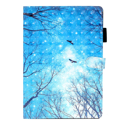 For Galaxy Tab A 8.0 (2019) T290 3D Embossing Pattern Horizontal Flip Leather Case with Holder & Card Slots & Wallet(Blue Forest)-garmade.com