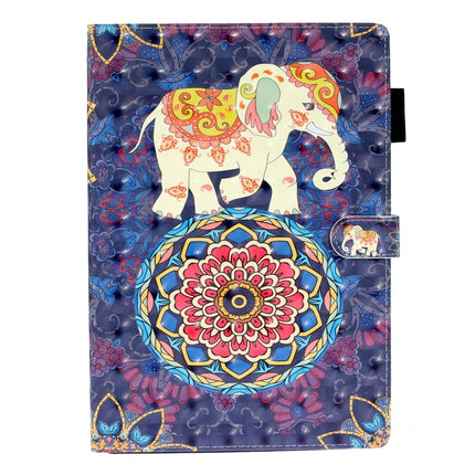 For Galaxy Tab S5e T720 3D Embossing Pattern Horizontal Flip Leather Case with Holder & Card Slots & Wallet(Elephant)-garmade.com