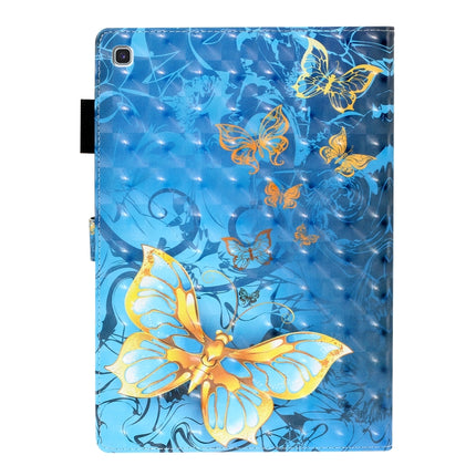 For Galaxy Tab S5e T720 3D Embossing Pattern Horizontal Flip Leather Case with Holder & Card Slots & Wallet(Blue Butterfly)-garmade.com
