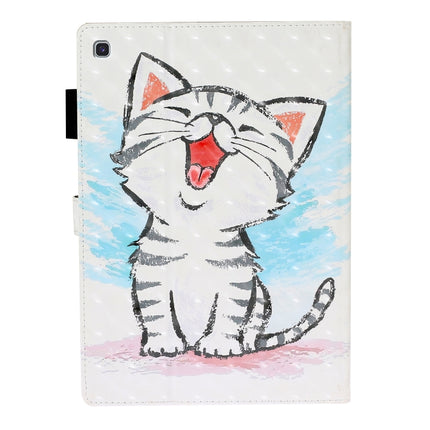 For Galaxy Tab S5e T720 3D Embossing Pattern Horizontal Flip Leather Case with Holder & Card Slots & Wallet(Cat)-garmade.com