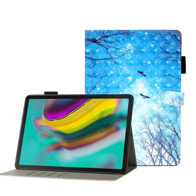 For Galaxy Tab S5e T720 3D Embossing Pattern Horizontal Flip Leather Case with Holder & Card Slots & Wallet(Blue Forest)-garmade.com