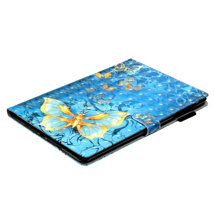 For iPad 10.2 3D Embossing Pattern Horizontal Flip Leather Case with Holder & Card Slots & Wallet(Blue Butterfly)-garmade.com