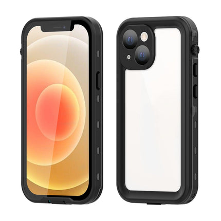 RedPepper Transparent Dot Shockproof Waterproof PC + TPU Protective Case For iPhone 13 mini(Black)-garmade.com