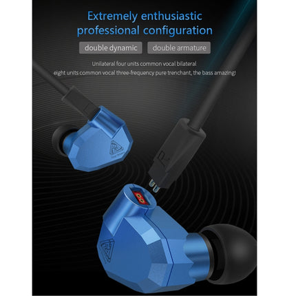 KZ ZS5 Standard Version 3.5mm Hanging Ear Sports Design In-Ear Style Wired Earphone, Cable Length: 1.2m(Grey)-garmade.com