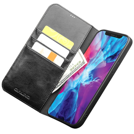 QIALINO Horizontal Flip Leather Case with Holder & Card Slots & Wallet For iPhone 13(Black)-garmade.com