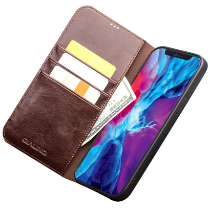 QIALINO Horizontal Flip Leather Case with Holder & Card Slots & Wallet For iPhone 13 Pro(Brown)-garmade.com
