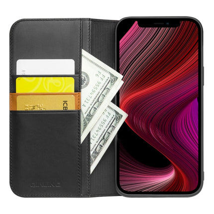 QIALINO Business Horizontal Flip Leather Case with Holder & Card Slots & Wallet For iPhone 13(Black)-garmade.com