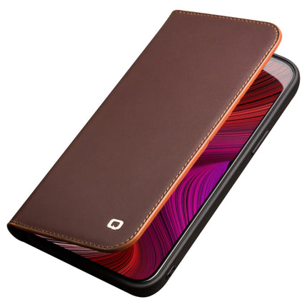 QIALINO Business Horizontal Flip Leather Case with Holder & Card Slots & Wallet For iPhone 13(Brown)-garmade.com