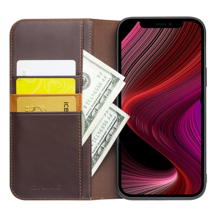 QIALINO Business Horizontal Flip Leather Case with Holder & Card Slots & Wallet For iPhone 13 mini(Brown)-garmade.com