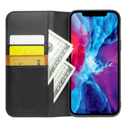 QIALINO Business Horizontal Flip Leather Case with Holder & Card Slots & Wallet For iPhone 13 Pro(Black)-garmade.com
