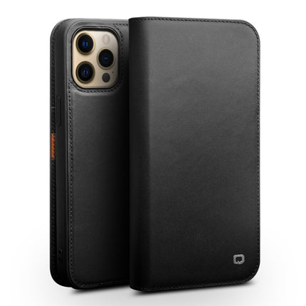 QIALINO Business Horizontal Flip Leather Case with Holder & Card Slots & Wallet For iPhone 13 Pro Max(Black)-garmade.com