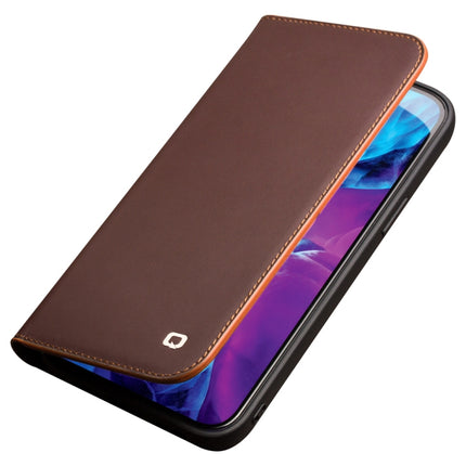 QIALINO Business Horizontal Flip Leather Case with Holder & Card Slots & Wallet For iPhone 13 Pro Max(Brown)-garmade.com