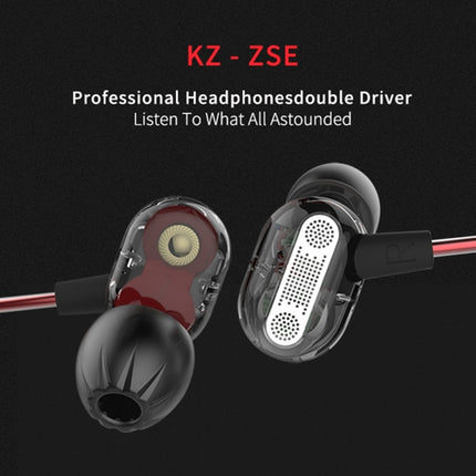 KZ ZSE Standard Version 3.5mm Plug PC Resin Material In-Ear Style Wired Earphone, Cable Length: 1.2m(Blue)-garmade.com