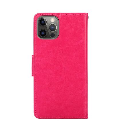 Crystal Texture Horizontal Flip Leather Case with Holder & Card Slots & Wallet For iPhone 13 Pro(Rose Red)-garmade.com
