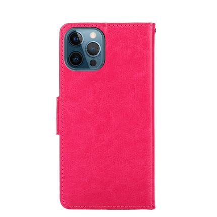 Crystal Texture Horizontal Flip Leather Case with Holder & Card Slots & Wallet For iPhone 13 Pro Max(Rose Red)-garmade.com