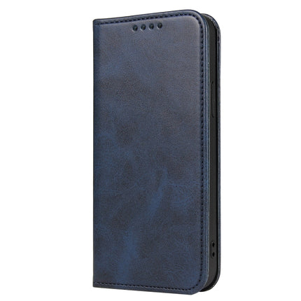 Calf Texture Magnetic Horizontal Flip Leather Case with Holder & Card Slots & Wallet For iPhone 13 mini(Blue)-garmade.com