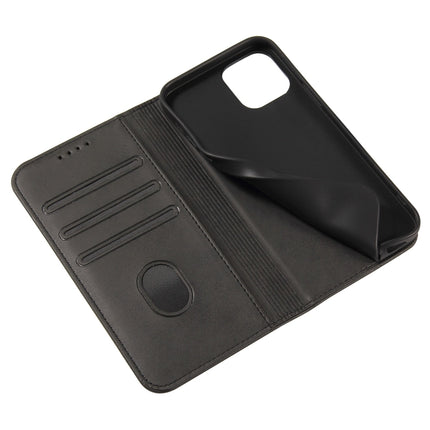 Calf Texture Magnetic Horizontal Flip Leather Case with Holder & Card Slots & Wallet For iPhone 13(Black)-garmade.com