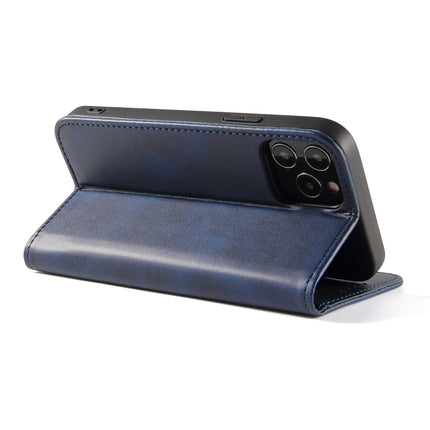 Calf Texture Magnetic Horizontal Flip Leather Case with Holder & Card Slots & Wallet For iPhone 13(Blue)-garmade.com