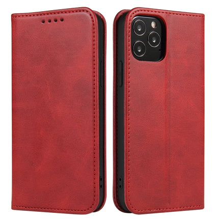 Calf Texture Magnetic Horizontal Flip Leather Case with Holder & Card Slots & Wallet For iPhone 13 Pro(Red)-garmade.com
