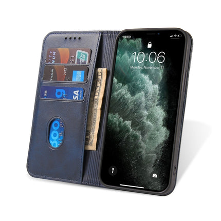 Calf Texture Magnetic Horizontal Flip Leather Case with Holder & Card Slots & Wallet For iPhone 13 Pro(Blue)-garmade.com