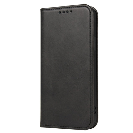 Calf Texture Magnetic Horizontal Flip Leather Case with Holder & Card Slots & Wallet For iPhone 13 Pro Max(Black)-garmade.com