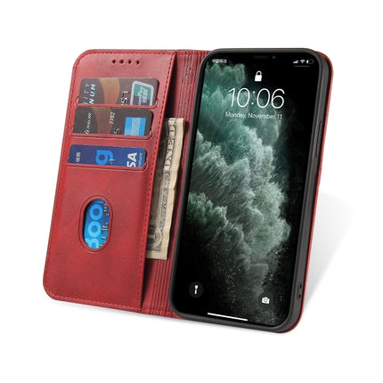 Calf Texture Magnetic Horizontal Flip Leather Case with Holder & Card Slots & Wallet For iPhone 13 Pro Max(Red)-garmade.com