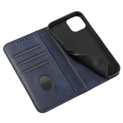 Calf Texture Magnetic Horizontal Flip Leather Case with Holder & Card Slots & Wallet For iPhone 13 Pro Max(Blue)-garmade.com