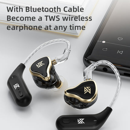 KZ ZAS 16-unit Ring Iron In-ear Wired Earphone, Mic Version(White)-garmade.com