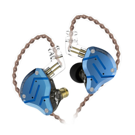 KZ ZS10 Pro 10-unit Ring Iron Gaming In-ear Wired Earphone, Standard Version(Diamond Blue)-garmade.com