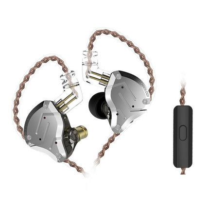 KZ ZS10 Pro 10-unit Ring Iron Gaming In-ear Wired Earphone, Mic Version(Black)-garmade.com