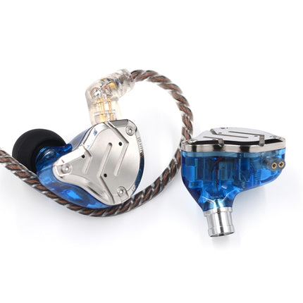 KZ ZS10 Pro 10-unit Ring Iron Gaming In-ear Wired Earphone, Mic Version(Blue)-garmade.com