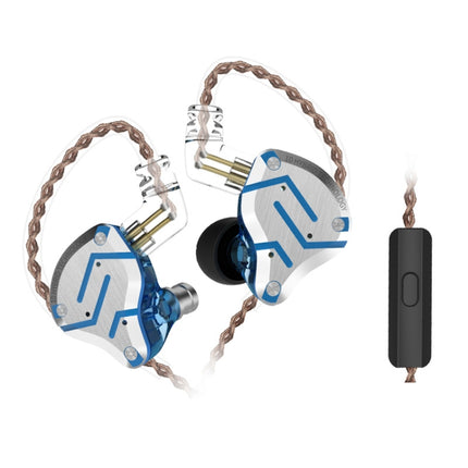 KZ ZS10 Pro 10-unit Ring Iron Gaming In-ear Wired Earphone, Mic Version(Streamer Blue)-garmade.com