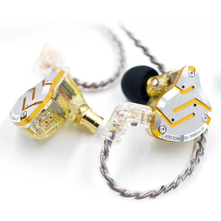 KZ ZS10 Pro 10-unit Ring Iron Gaming In-ear Wired Earphone, Mic Version(Glare Gold)-garmade.com